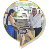 Colocación de la placa de la primera piedra de MerColima